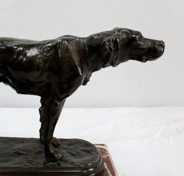 e de gaspary hunting dog late 19th century bronze 6