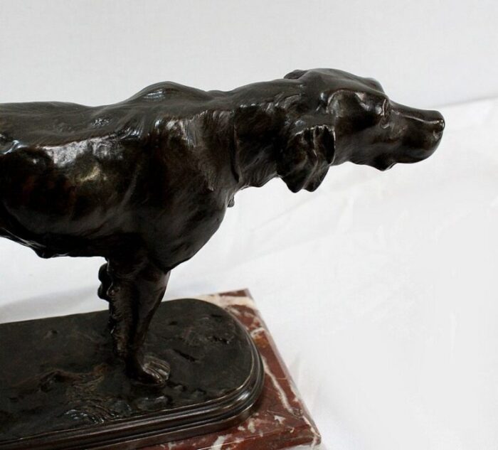 e de gaspary hunting dog late 19th century bronze 7