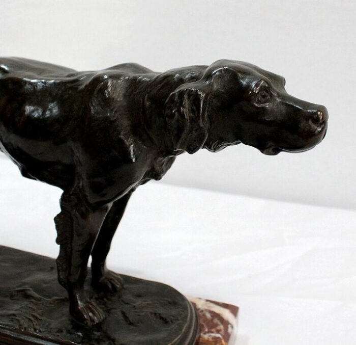 e de gaspary hunting dog late 19th century bronze 8