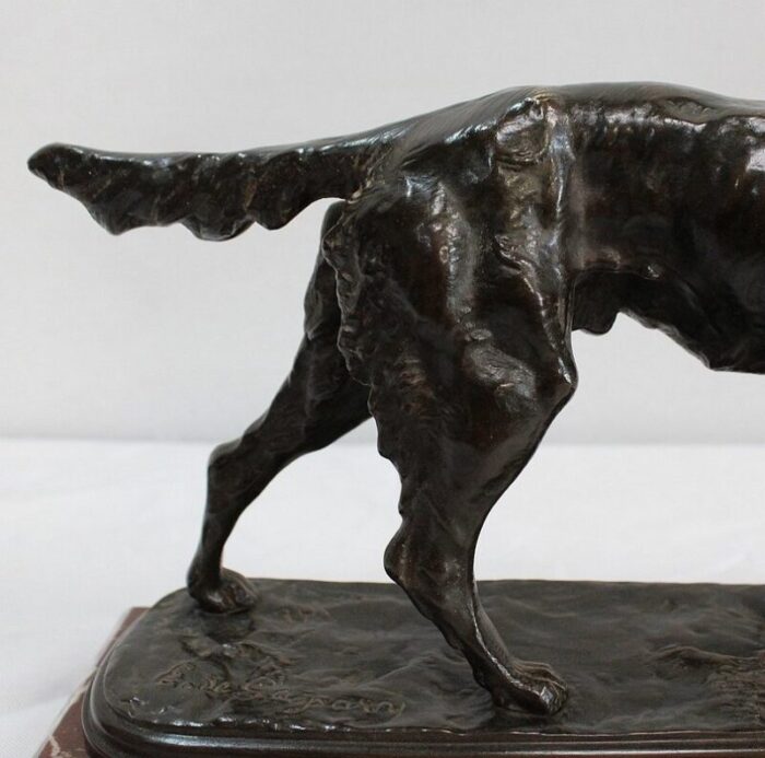 e de gaspary hunting dog late 19th century bronze 9