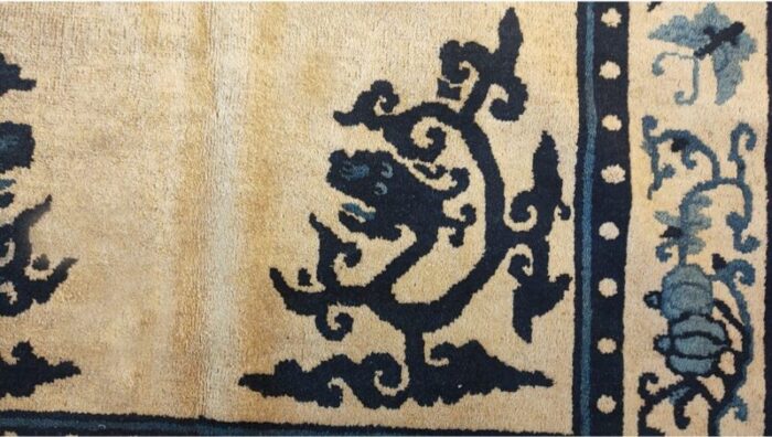 early 20th century chinese peking dragon carpet 3580