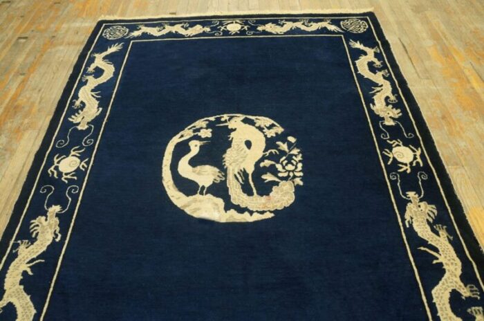 early 20th century chinese peking dragon carpet 7289