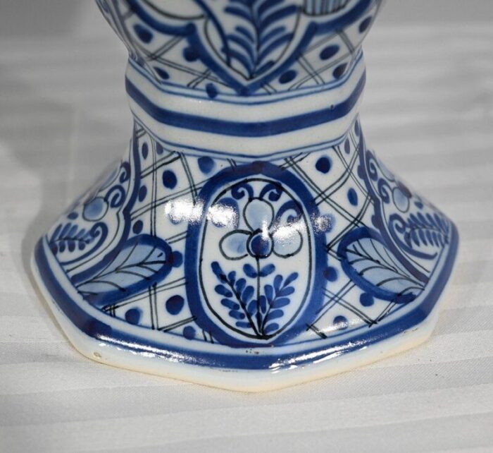 early 20th century delft earthenware vases 1890s set of 2 13