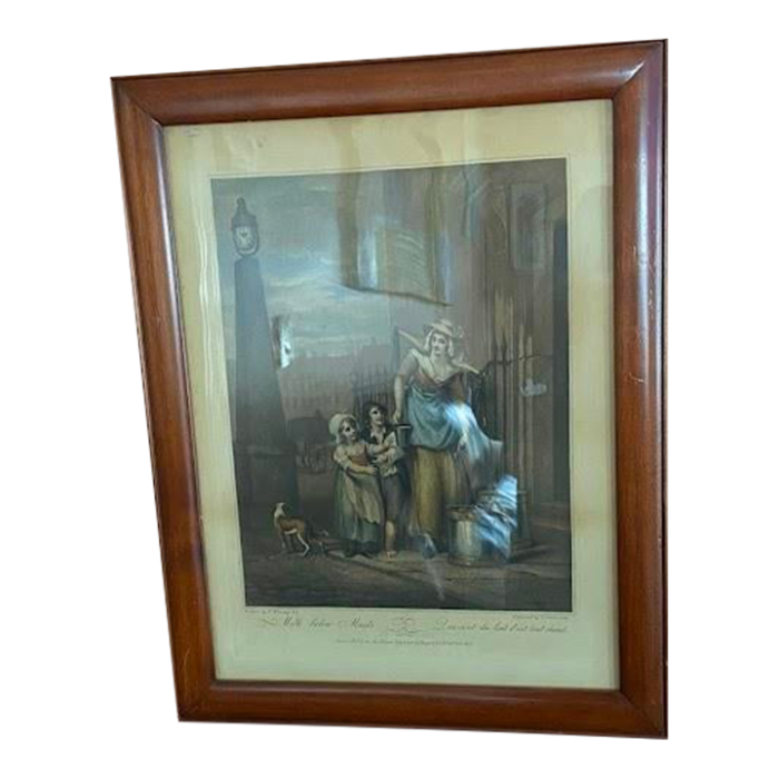 early 20th century f wheatley ra lithograph milk below maids framed 2907