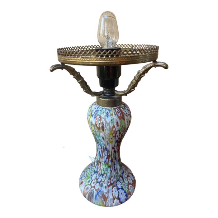 early 20th century murano millefiori murrine glass table lamp 7687