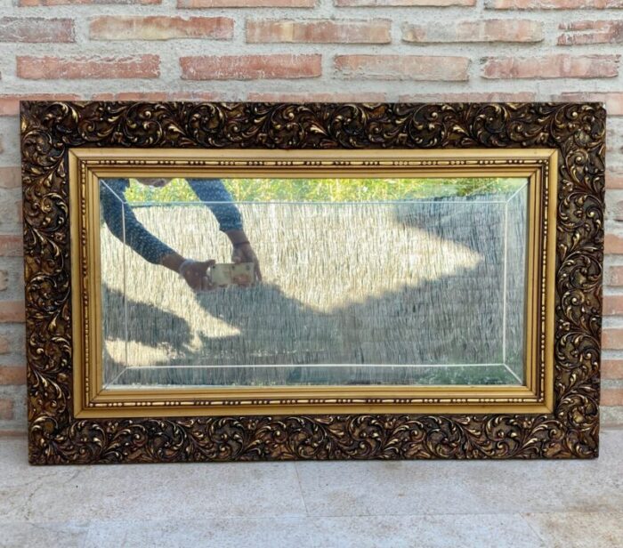 early 20th century spanish beveled mirrors with gold frames set of 2 8