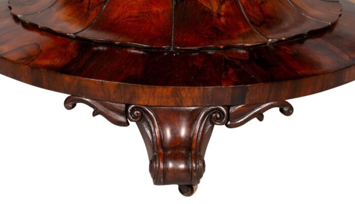 early victorian rosewood burl walnut and elm center table 0761