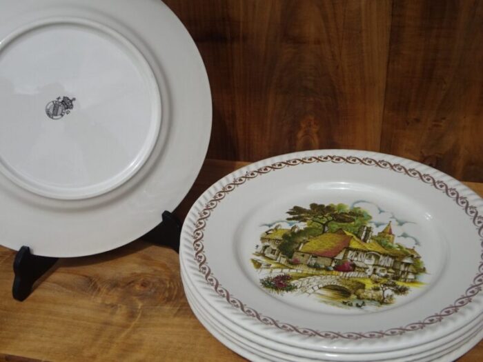 earthenware plates from luneville 1890s set of 6 5427