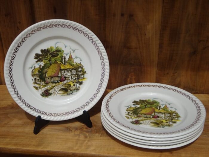 earthenware plates from luneville 1890s set of 6 5639