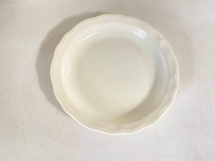 enameled glaze plates model english style in white france 20th century set of 6 7