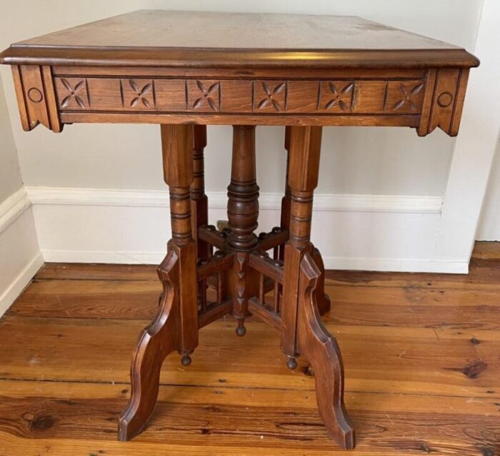 english late 1800s rectangular side table in mahogany 2968