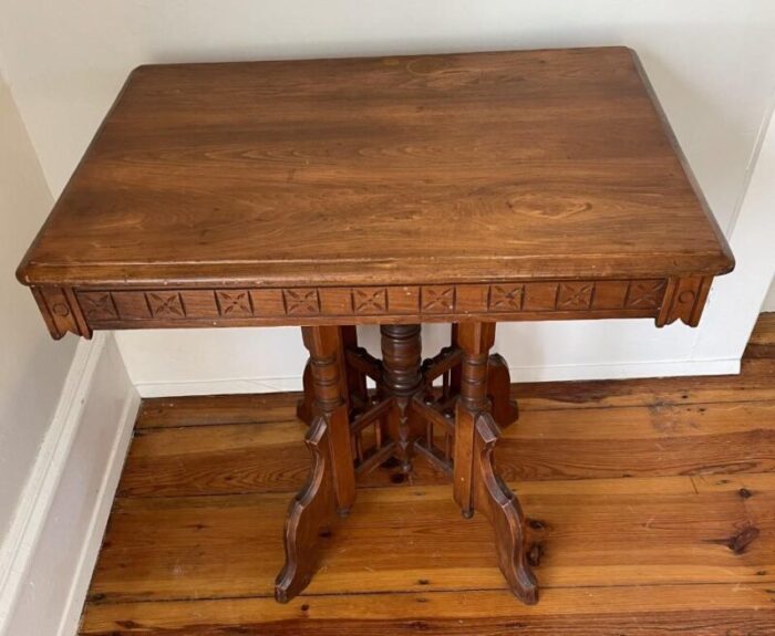 english late 1800s rectangular side table in mahogany 3222