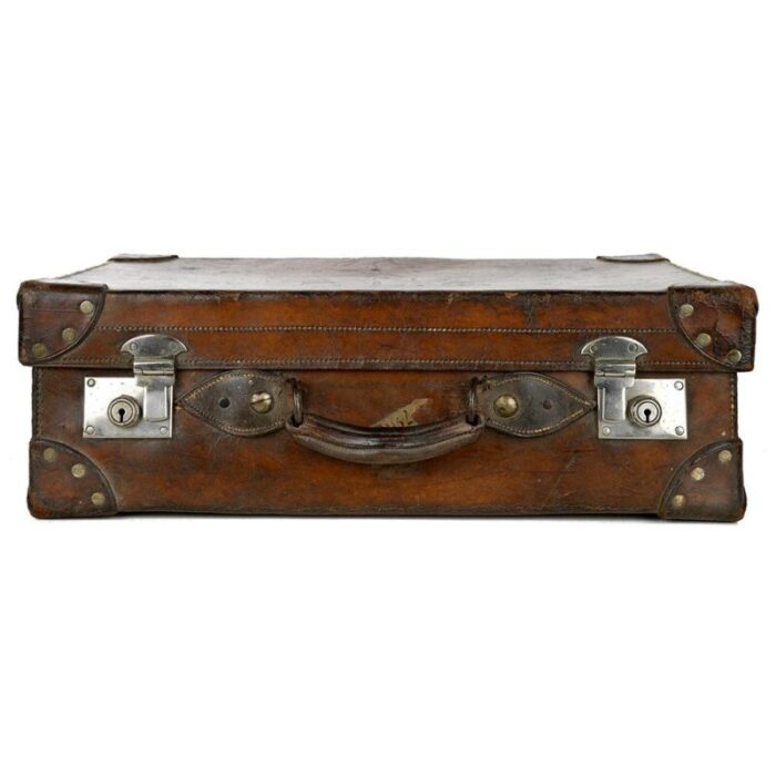 english leather suitcase from flc 1920s 1