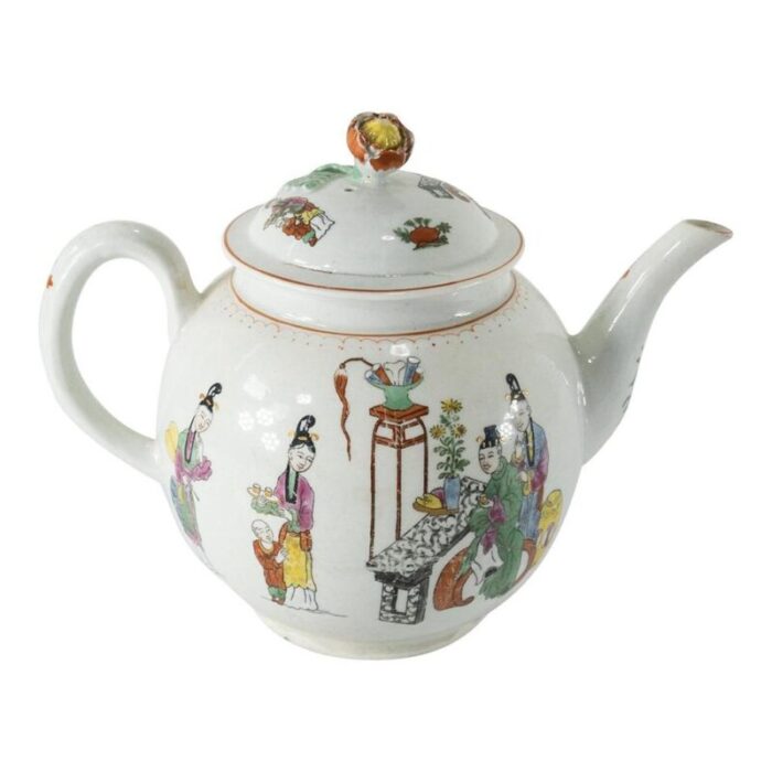 english worcester dr wall porcelain chinoiserie teapot 1