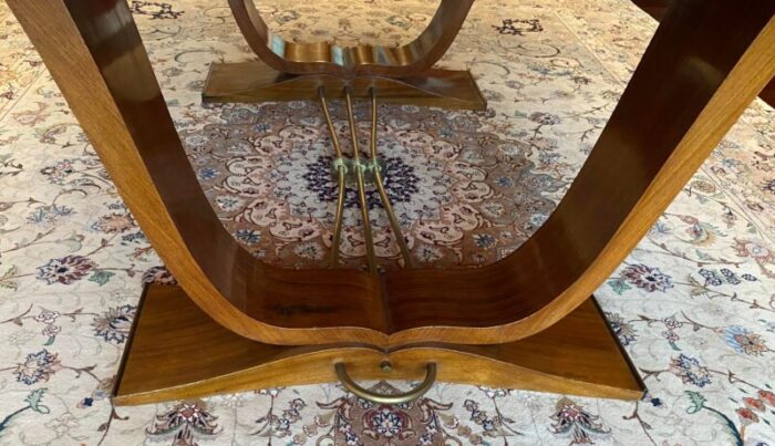 extendable french art deco dining table attributed to jules leleu 7517