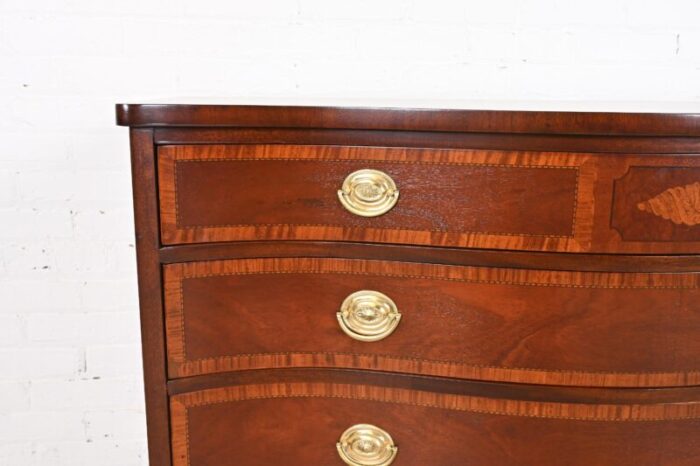 fancher furniture georgian mahogany serpentine front chest of drawers newly refinished 8471