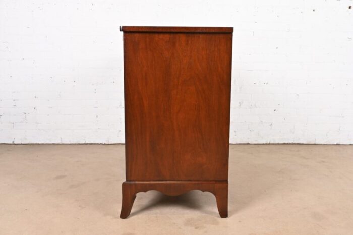 fancher furniture georgian mahogany serpentine front chest of drawers newly refinished 8817