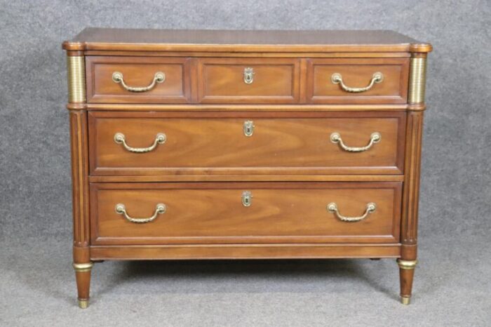 fantastic baker furniture company directore jansen style mahogany brass commode 4250