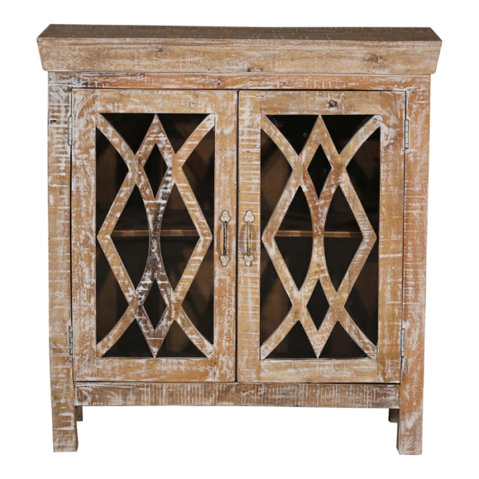 farmhouse style 2 door modern cabinet with glass doors 4826