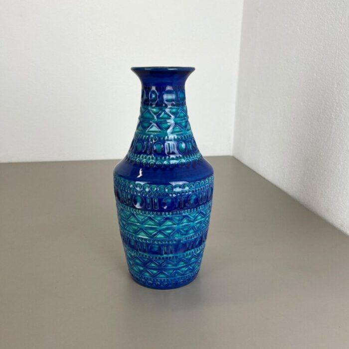 fat lava pottery vase attributed to bay ceramics germany 1970s 3