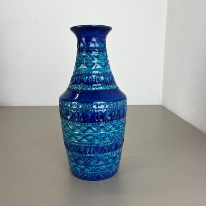 fat lava pottery vase attributed to bay ceramics germany 1970s 4