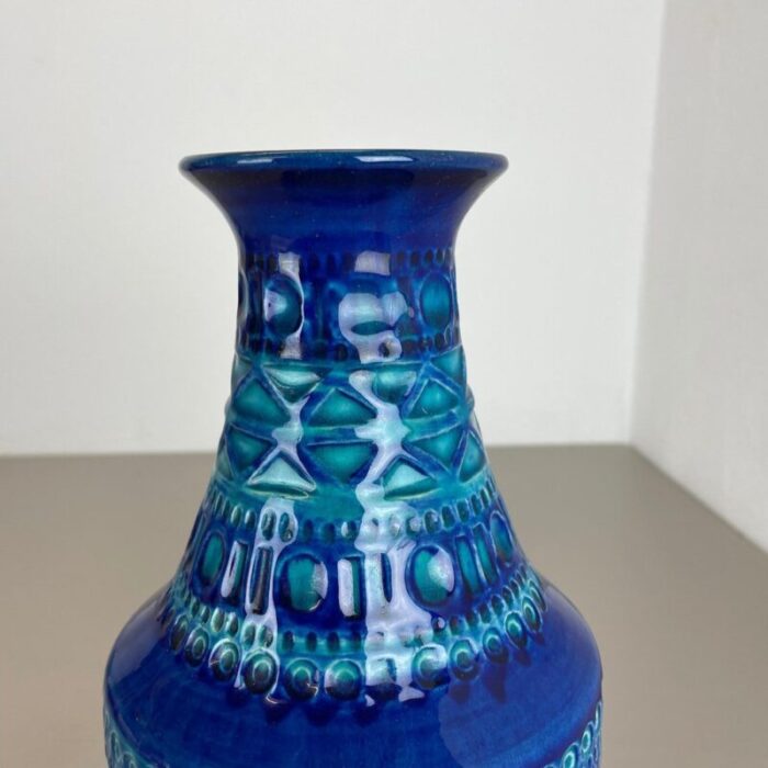 fat lava pottery vase attributed to bay ceramics germany 1970s 9