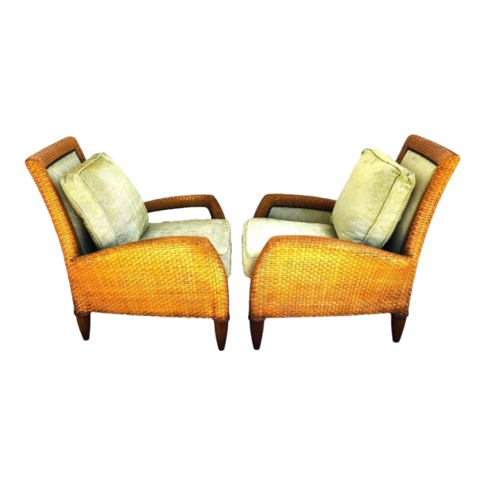 ferguson copeland laced leather lounge chairs 6871