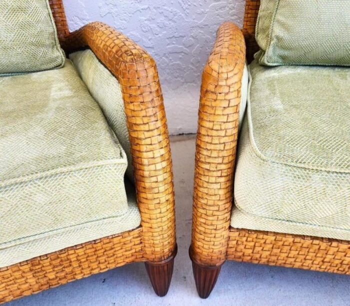 ferguson copeland laced leather lounge chairs 9067