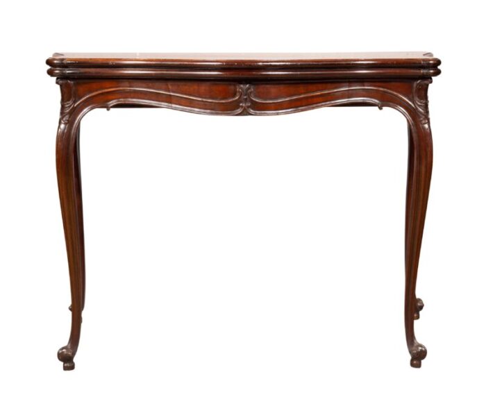 fine george iii mahogany games tables a pair 0496