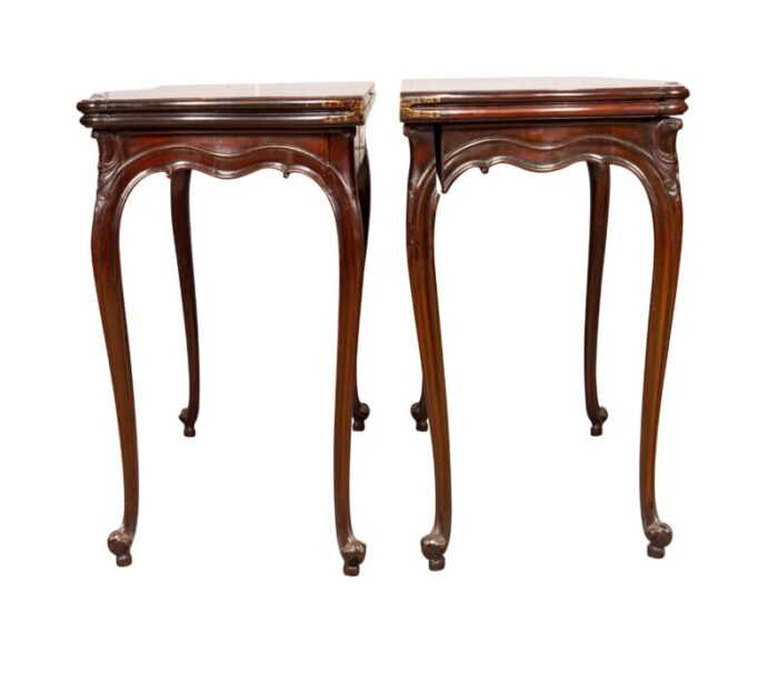 fine george iii mahogany games tables a pair 3893