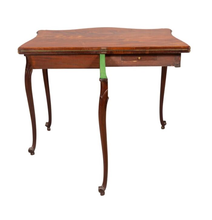 fine george iii mahogany games tables a pair 4844