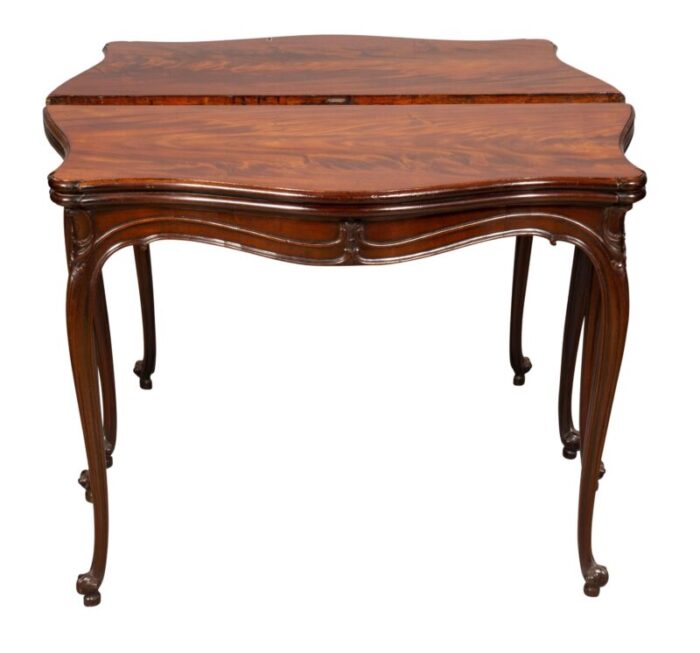 fine george iii mahogany games tables a pair 7251