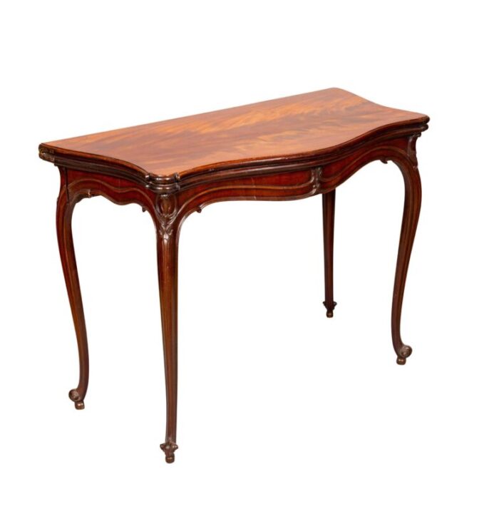 fine george iii mahogany games tables a pair 9932