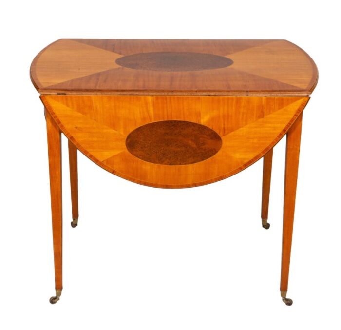 fine george iii satinwood and amboyna pembroke table 3817