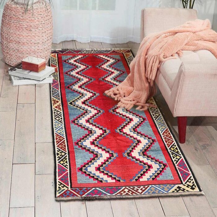 fine hand knotted persian vintage shiraz runner 6296