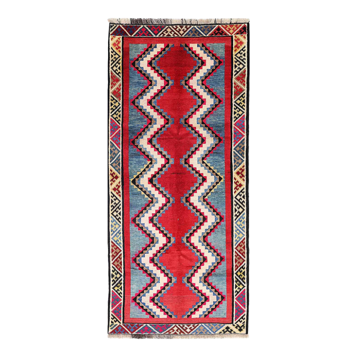 fine hand knotted persian vintage shiraz runner 7421