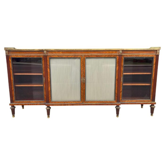 fine louis xvi style kingwood and bronze mounted cabinet 8147