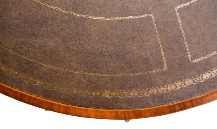 fine regency mahogany library drum table 8580