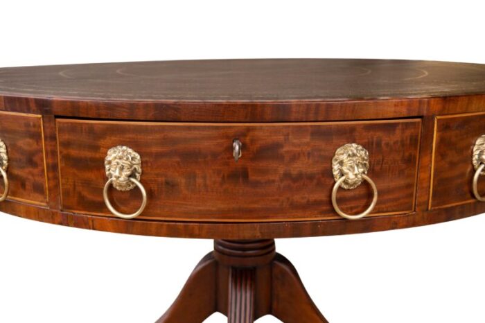 fine regency mahogany library drum table 9330