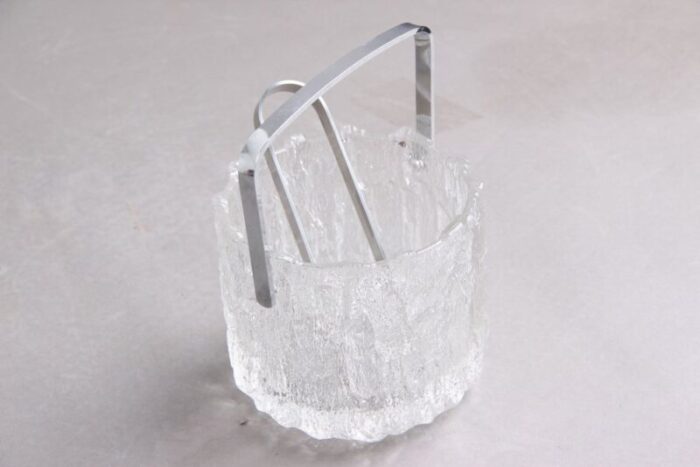 finnish iittala ice bucket with stelton ice cream tongs by tapio workkala 1970s set of 2 6