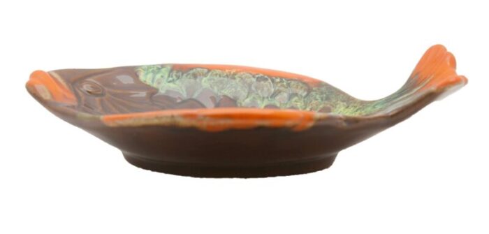 fish and oyster plates with drip glaze from vallauris set of 3 11