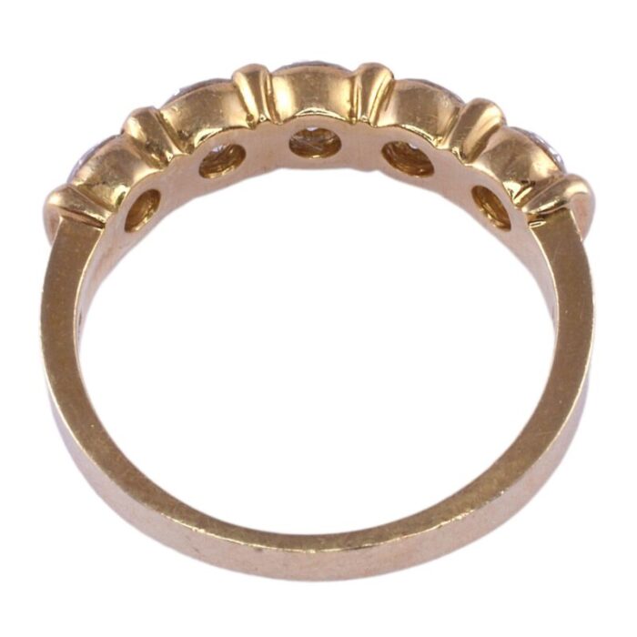 five diamond 18k gold band 4814