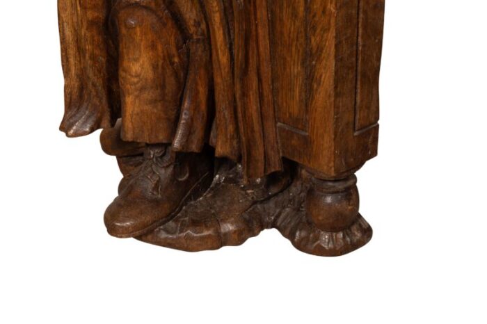 flemish baroque carved oak figure of a scholar 1171