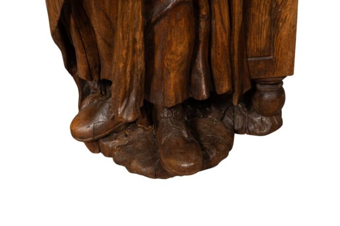 flemish baroque carved oak figure of a scholar 1767