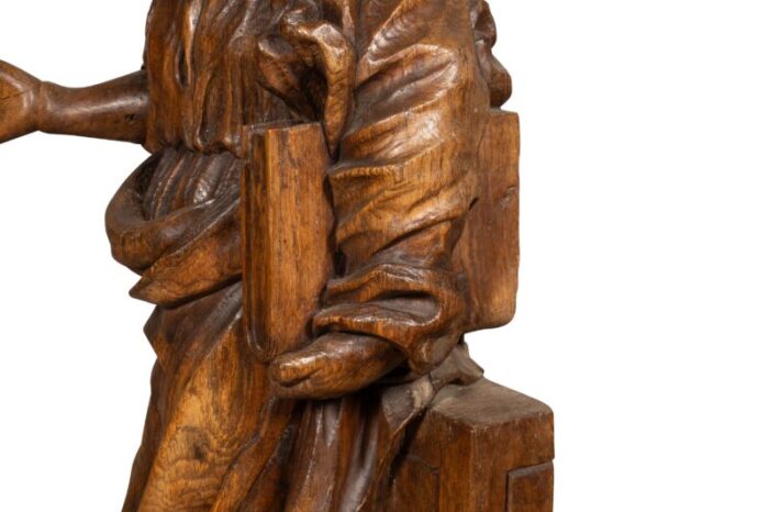 flemish baroque carved oak figure of a scholar 5450