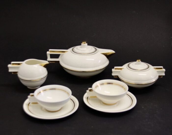 french art deco tableware set 1930s set of 5 1