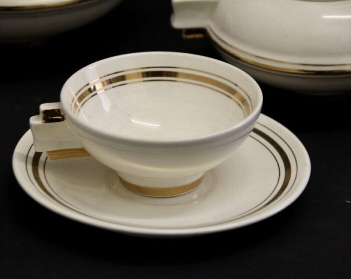 french art deco tableware set 1930s set of 5 10