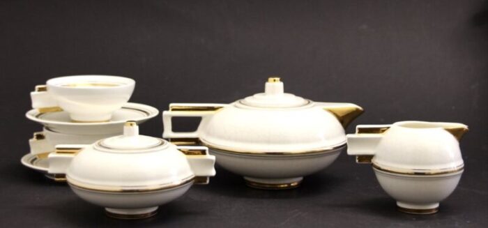 french art deco tableware set 1930s set of 5 2