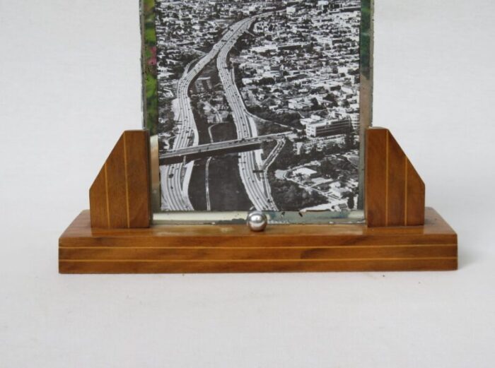 french art deco wood chrome picture frame 4