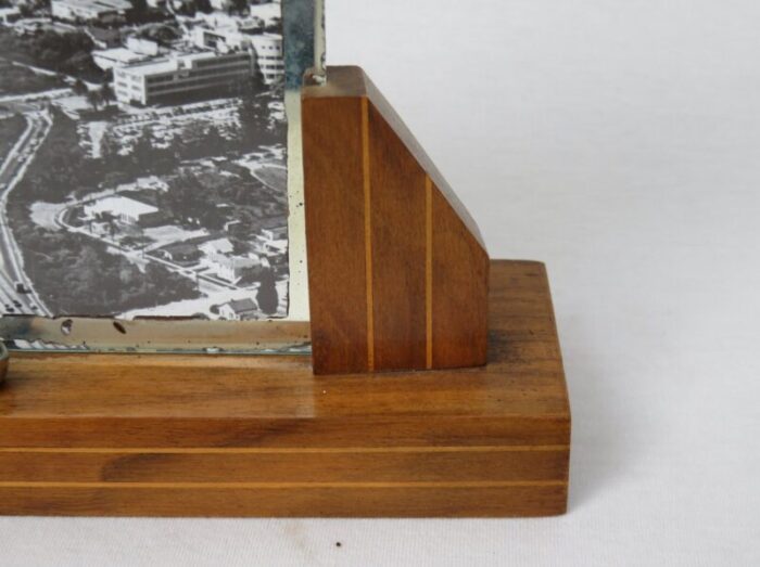 french art deco wood chrome picture frame 5